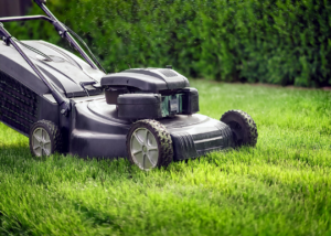mower on a lawn