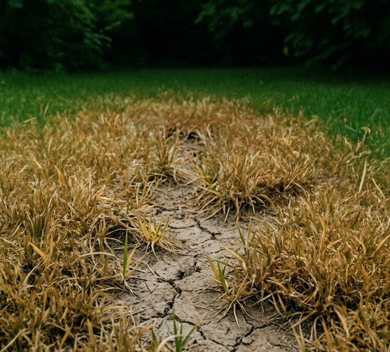 When the lawn dries out and doesn't recover
