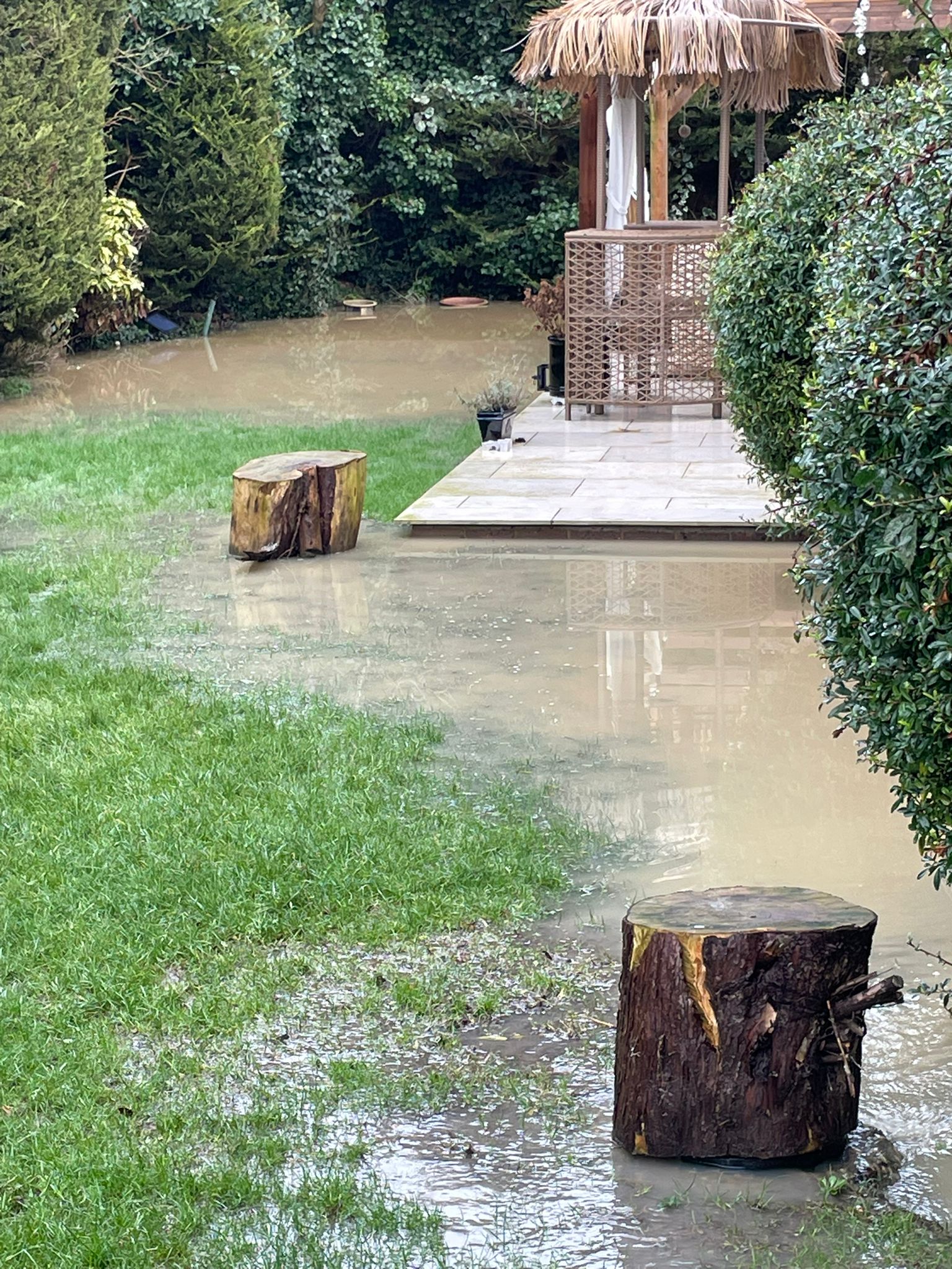 When the lawn stays wet and slow to recover